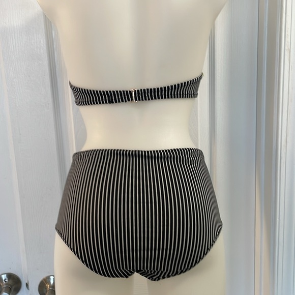 SHADE & SHORE UNDERWIRE TWIST FRONT TOP 34B HIGH WAIST BOTTOM SWIMSUIT SIZE S - Picture 11 of 15